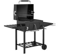 Outsunny Barbecue a Carbone con Griglia Regolabile, Termometro