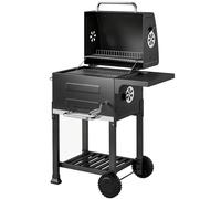 Outsunny Barbecue a Carbone con Termometro e Ruote, Nero