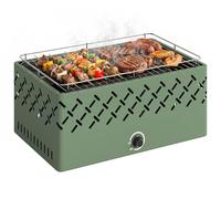 Outsunny Barbecue a Carbone con Ventilatore e Manopola, Verde Chiaro