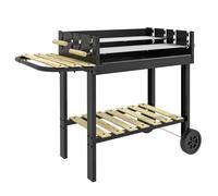 BARBECUE GAS OUTSUNNY IT846-144V00BK, Carbone, Griglia da 1130 mm, Nero, legno naturale