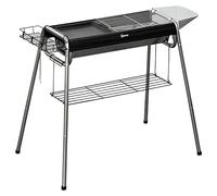 Outsunny Barbecue a Carbonella con Griglia BBQ e Piastra 107x63x75cm Nero