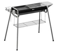 Outsunny Barbecue Portatile a Carbonella con Griglia, Piastra, Cestino e Ripiani