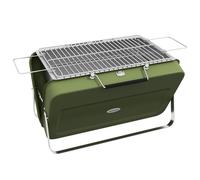 Outsunny Barbecue a Carbonella Pieghevole a Valigetta e Manico 47x30x28 cm Verde