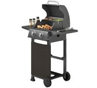 Outsunny Barbecue a Gas Propano con 2 Bruciatori, Ripiani Pieghevoli