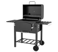 Outsunny Barbecue da Giardino per Carbonella 124x66x112 cm Nero