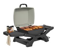 Outsunny Barbecue Elettrico 2300W da Tavolo con Ripiani Rimovibili, Nero