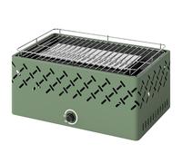 Outsunny Barbecue Portatile Carbone, Ventilatore Integrato, Verde Chiaro