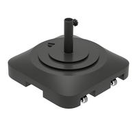 Outsunny Basamento per Ombrellone a Ruote e Riempibile in HDPE Nero 48x48x32.5cm