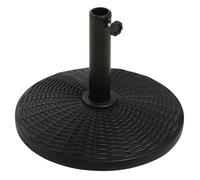 Outsunny Basamento per Ombrellone Rotondo da 12.5kg per Pali da 38mm e 48mm Nero