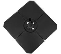 Outsunny Base per Ombrellone a Braccio da 4 Pezzi, Basamento Riempibile con Acqua o Sabbia per Basi a Croce da 100x100cm, Nero
