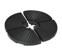 Outsunny Base per Ombrellone a Braccio in HDPE, Set di 4 Pezzi di 1.6kg Ciascuno, Riempibili con Acqua o Sabbia, Ø100x8cm Aosom