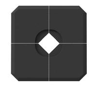 Outsunny Base per Ombrellone a Braccio Riempibile 4 Pezzi 100x100cm Nero | Basamento con Acqua o Sabbia, per Basi a Croce