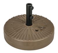 Outsunny Base per Ombrellone con 2 Manopole Incorporate, in HDPE e Acciaio, Ø51x36 cm, Marrone e Nero