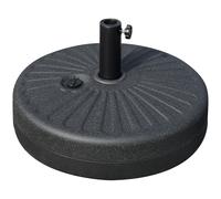 Outsunny Base per Ombrellone da Giardino con Palo Centrale Φ3.8cm e 4.8cm, HDPE Nero Aosom