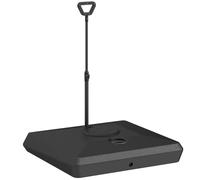 Outsunny Basamento per Ombrellone a Sbalzo in HDPE con Rotelle e Maniglia Nero