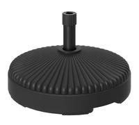 Outsunny Base per Ombrellone in HDPE Nero Riempibile con Acqua o Sabbia Ø55x30cm