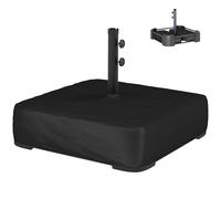 Outsunny Base per Ombrellone Riempibile con Sabbia 80 kg/Sabbia Bagnata 90 kg, Basamento per Ombrellone da Giardino in HDPE, per Pali di Ombrelloni da Ø48 mm, Nero