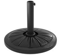 Outsunny Base per Ombrellone Rotonda Ø43cm, Basamento da 13kg in Cemento per Pali da 32/38/48mm, Nero