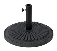 Outsunny Base per Ombrellone Rotonda con Decorazione Ø35/38/48mm Nero