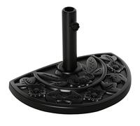 Outsunny Base per Ombrellone Semicircolare 35/38/48 mm Ø50x32x32 cm Nero