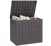 Outsunny Baule da Esterno da 97L Maniglie Integrate 56x41x50 cm Marron Baule da