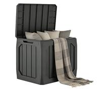 Outsunny Contenitore da Giardino 121L in Plastica Impermeabile con Maniglie Nero