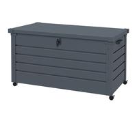 Outsunny Baule da Giardino da 311L con Serratura e 2 Maniglie in Acciaio Grigio