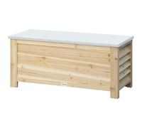 Outsunny Baule Esterno da 155L in Legno con Coperchio in Metallo 110x50x50 cm