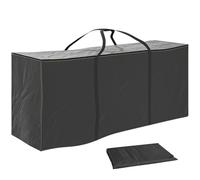 Outsunny Borsa per Cuscini da Giardino, Borsa per Albero di Natale da 720L Impermeabile, Custodia Portaoggetti da Giardino Pieghevole in Tessuto Oxford 600D con Doppia Cerniera e Maniglie, Nero