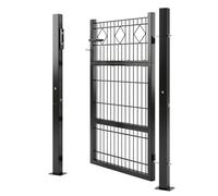 Outsunny Cancello da Giardino 100 x 131 cm, in Metallo Galvanizzato