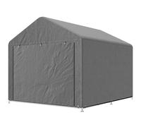 Outsunny Capanno da Giardino Impermeabile 2x2.4 m con Porta Avvolgibile Grigio