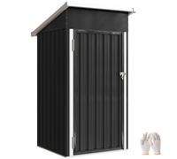 Outsunny Capanno da Giardino in Acciaio 107.5x91x185 cm Grigio Scuro