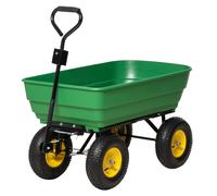 Outsunny Carrello da Giardino in Acciaio e PP con Vasca Ribaltabile