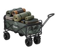 Outsunny Carrello da Giardino da 95L con 4 Ruote, Carrello Spiaggia Pieghevole i