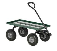 Outsunny Carrello da Giardino in Acciaio con Capacità 150 kg Nero e Verde