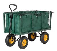 Outsunny Carrello da Trasporto a Mano per Giardino in Acciaio Portata 350kg