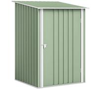 Outsunny Casetta da Giardino 0.92m² Acciaio Zincato, Verde Chiaro