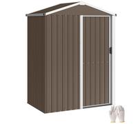 Outsunny Casetta da Giardino 1.1m² Porta Bloccabile 136x87x179 cm Verde