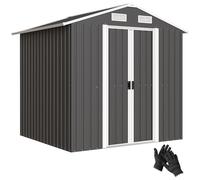 Outsunny Casetta da Giardino 2.8m² 195.5x158.5x188 cm Nero