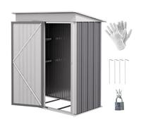 Outsunny Casetta da Giardino Base in Acciaio 161x95x163/181cm Grigio