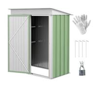 Outsunny Casetta da Giardino Base in Acciaio 161x95x163/181cm Verde