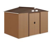 Outsunny Casetta da Giardino con 2 Porte e 4 Prese d'Aria Grigio Scuro