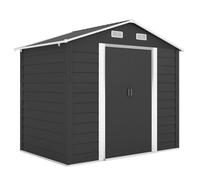 Outsunny Casetta da Giardino in Acciaio con 4 Prese d'Aria