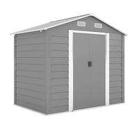 Outsunny Casetta da Giardino in Acciaio con 4 Prese d'Aria
