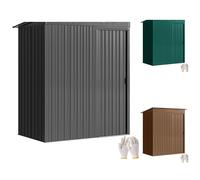 Outsunny Casetta da Giardino in Metallo con Prese d'Aria e Porta Scorrevole, 159x106x181 cm, Verde Aosom Italy