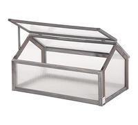 Outsunny Cassone freddo legno coperchio apribile 90x52x50cm grigio