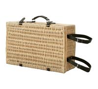 Outsunny Cestino da Picnic per 4 Persone con Area Frigo e Accessori 54x34x20 cm