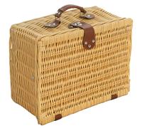 Outsunny Cesto per Picnic in Vimini per 2 Persone con Piatti, Calici e Posate