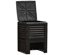 Outsunny Compostiera da Giardino 300L con Coperchio a Incastro