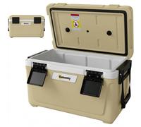 Outsunny Cooler Box 42,6L Isolata con Maniglia, Colore Cachi